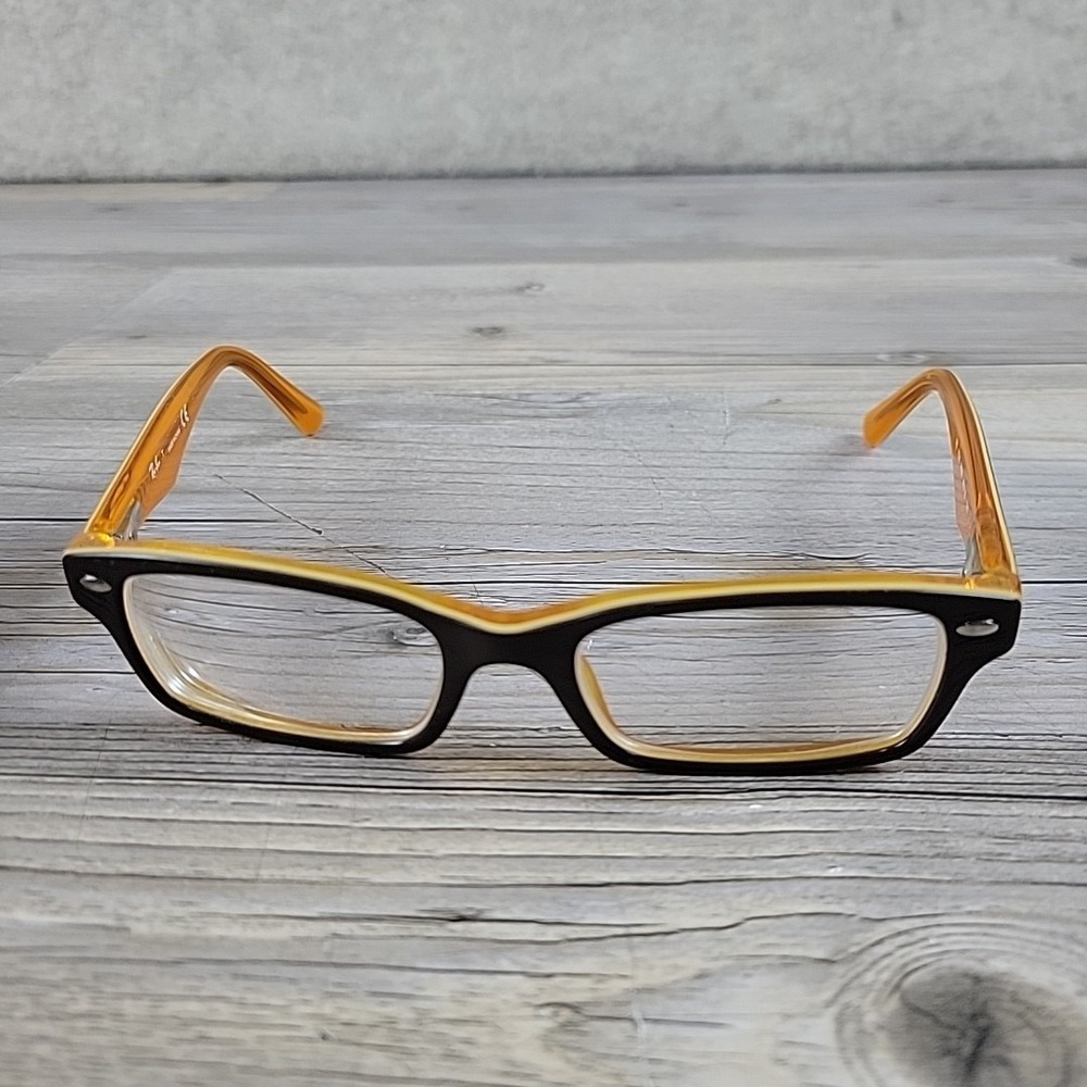 Ray-Ban Jr RB‎ 1530 3588 Brown Orange Rectangle Eyeglasses Frames 48-16 130 - Picture 2 of 11